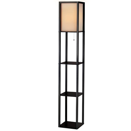 Artiss Floor Lamp 3 Tier Shelf Shelf Storage LED Light Stand Home Room Vintage Black.