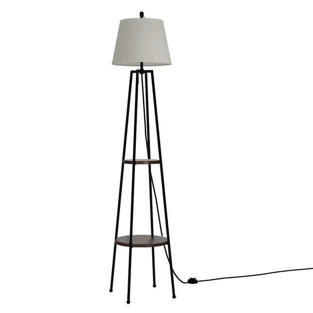 Artiss Floor Lamp 2 Tier Shelf Storage LED Light Stand Home Living Room Upright.