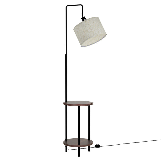 Artiss Floor Lamp 2 Tier Shelf Storage LED Light Stand Home Room Adjustable Head.