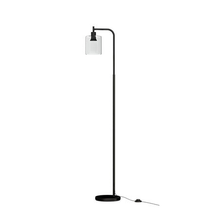 Artiss Floor Lamp Light Stand Modern Home Living Room Office Reading Glass Shade Black.