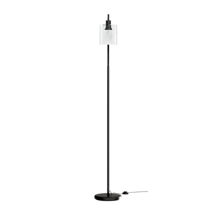 Artiss Floor Lamp Light Stand Modern Home Living Room Office Reading Glass Shade Black.