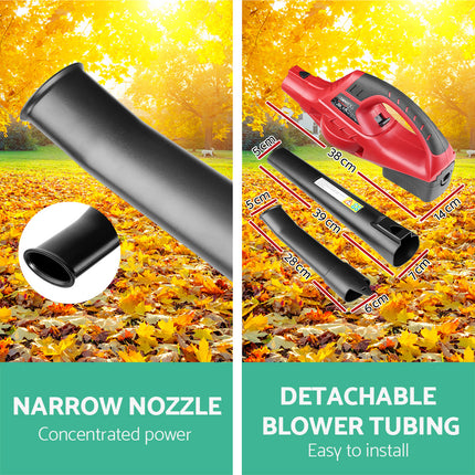 Giantz 20V Cordless Leaf Blower Garden Lithium Electric Battery Nozzles 2-Speed.