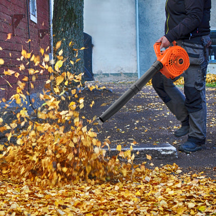 Giantz 25.4cc Petrol Leaf Blower Vacuum 2-in-1 Garden Vac Mulcher Blower Orange.