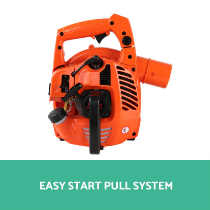 Giantz 25.4cc Petrol Leaf Blower Vacuum 2-in-1 Garden Vac Mulcher Blower Orange.