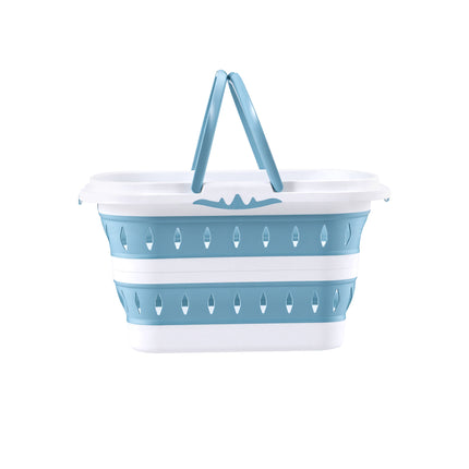 Artiss Laundry Basket Hamper Large Foldable Washing Clothes Storage Organiser Blue.