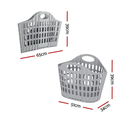 Artiss Laundry Basket Hamper Large Foldable Washing Clothes Storage Organiser.