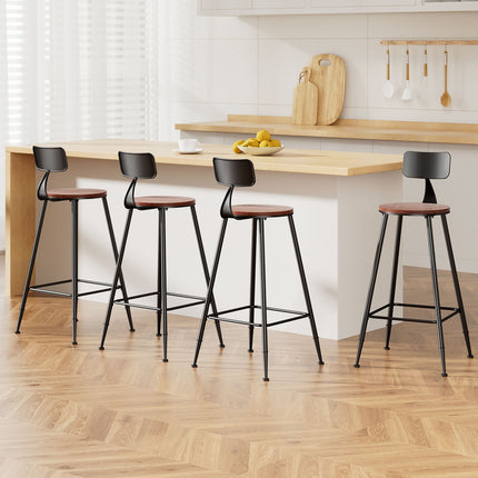 Artiss 4x Bar Stools Vintage Metal Chairs.