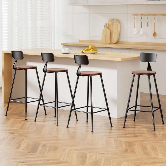 Artiss 4x Bar Stools Vintage Metal Chairs.