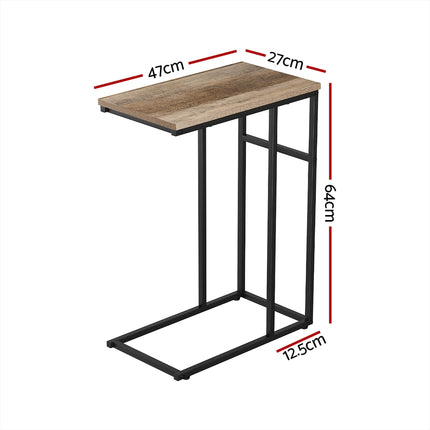 Artiss Coffee Table Side Table Walnut Anika.