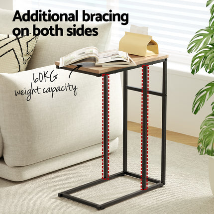Artiss Coffee Table Side Table Walnut Anika.