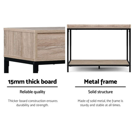 Artiss TV Cabinet Entertainment Unit 132cm Pine Tania.