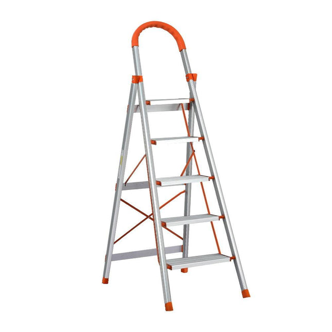 Giantz 5 Step Ladder Multi-Purpose Folding Aluminium Light Weight Non Slip Platform.