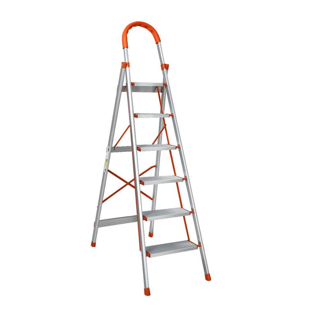Giantz 6 Step Ladder Multi-Purpose Folding Aluminium Light Weight Non Slip Platform.