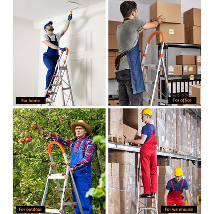Giantz 6 Step Ladder Multi-Purpose Folding Aluminium Light Weight Non Slip Platform.