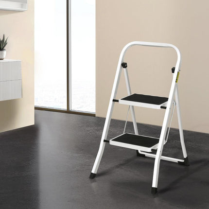 Giantz 2 Step Ladder Multi-Purpose Folding Steel Light Weight Platform.