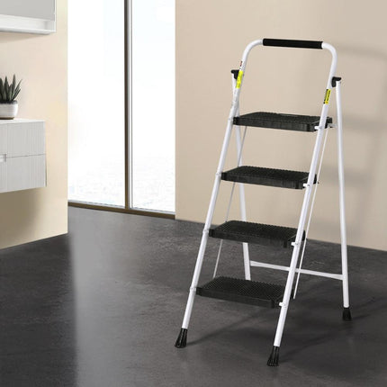 Giantz 4 Step Ladder Multi-Purpose Folding Steel Light Weight Platform.