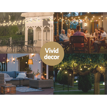 37m Festoon Lights Christmas Fairy String Lights Outdoor Party Garden Decor.