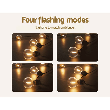 50m Solar Festoon Lights Outdoor LED String Light Chritsmas Decor Party.
