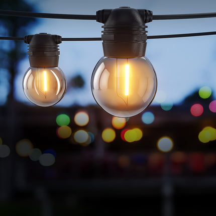 50m Solar Festoon Lights Outdoor LED String Light Xmas Wedding Garden Party.