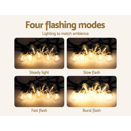 17m Solar Festoon Lights Outdoor LED String Light Christmas Party Decor 2pcs.
