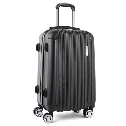 Wanderlite 28 Inch Luggage with TSA Lock Spinner Carry On Hard Shell Travel Suitcase Luggage Case Black.