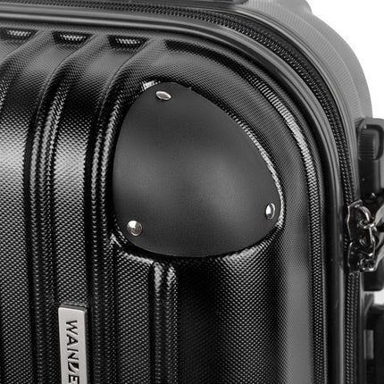 Wanderlite 28 Inch Luggage with TSA Lock Spinner Carry On Hard Shell Travel Suitcase Luggage Case Black.