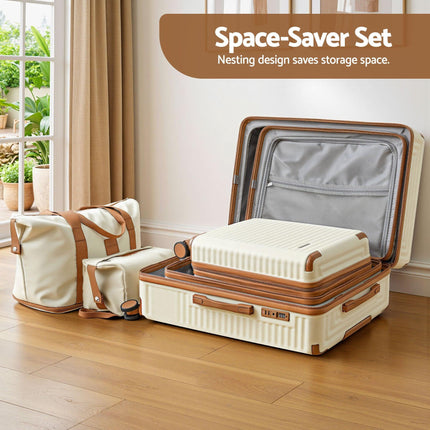 Wanderlite 5pcs Luggage Suitcase Set Trolley Travel TSA Lightweight Hard Case.