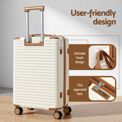 Wanderlite 5pcs Luggage Suitcase Set Trolley Travel TSA Lightweight Hard Case.