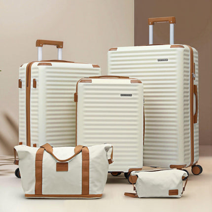 Wanderlite 5pcs Luggage Suitcase Set Trolley Travel TSA Lightweight Hard Case.