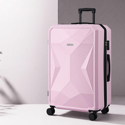 Wanderlite 28" Luggage Suitcase Trolley Travel Lightweight TSA Hardshell Pink.