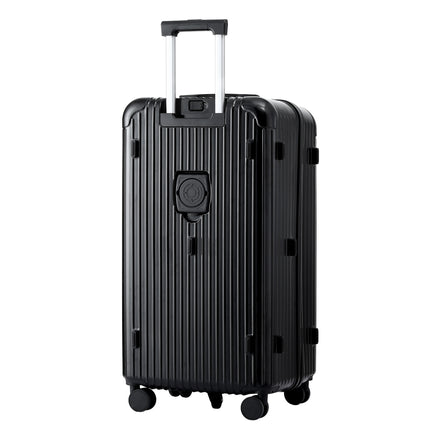 Wanderlite 28" Trunk Luggage Suitcase Travel 5 Wheels Type-C Port TSA Black.