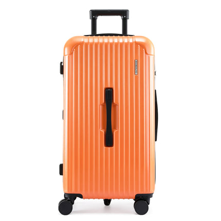 Wanderlite 28" Trunk Luggage Suitcase Travel 5 Wheels Type-C Port TSA Orange.