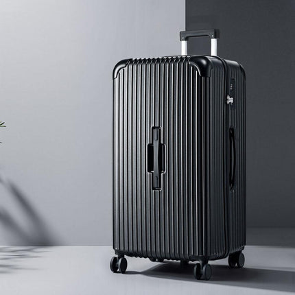 Wanderlite 32" Trunk Luggage Suitcase Travel 5 Wheels Type-C Port TSA Black.