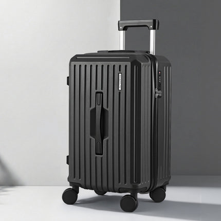 Wanderlite 20" Trunk Luggage Suitcase Travel Carry On TSA Lock Black.