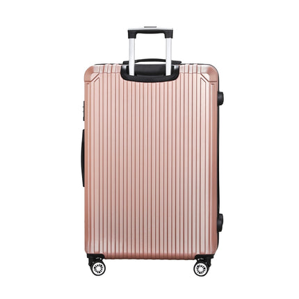 Wanderlite 28-inch Luggage Set with TSA Lock�ABS Hard Shell Travel Suitcase Organiser Luggage Case Rose Gold.