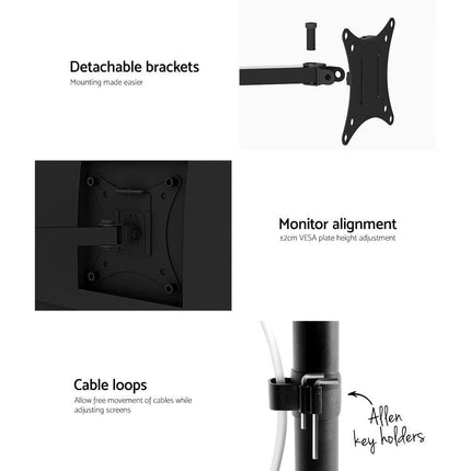 Artiss Monitor Arm Desk Mount Laptop Tray.