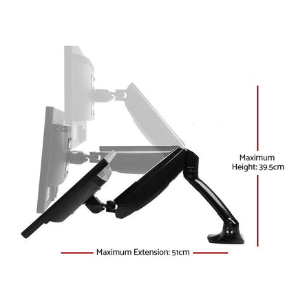 Artiss Monitor Arm Gas Spring Dual Desk Mount Screen Holder.