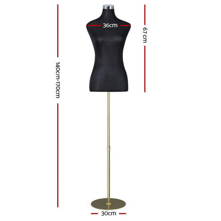 Embellir Female Mannequin Dummy Model Dressmaker Clothes Display Torso Tailor BK.