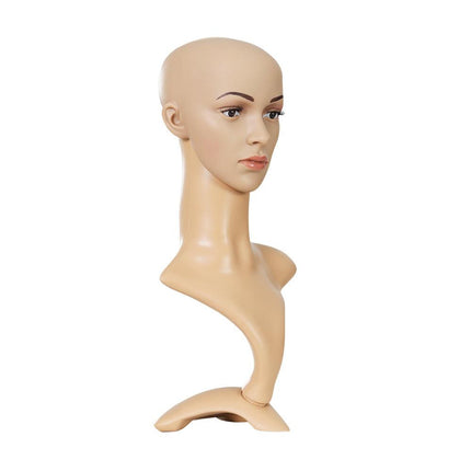 Embellir Female Mannequin Head Dummy Model Display Shop Stand Professional Use.