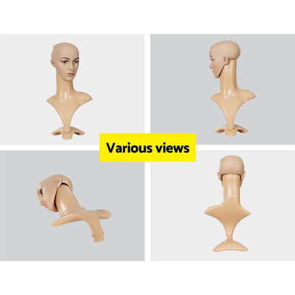 Embellir Female Mannequin Head Dummy Model Display Shop Stand Professional Use.