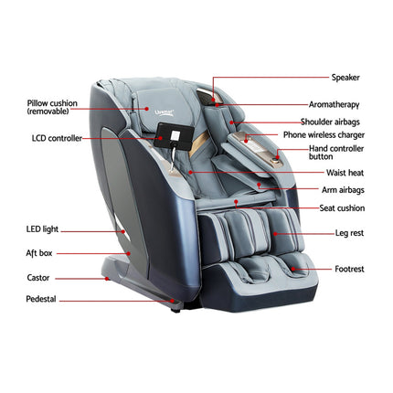 Livemor 4D Massage Chair Recliner SL Track Full Body Zero Gravity Massager Heated AI Body Scan Melisa.