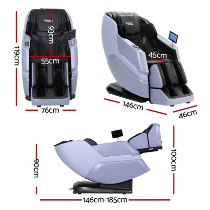 Livemor 4D Massage Chair Recliner SL Track Full Body Zero Gravity Massager Heated AI Body Scan SINA.