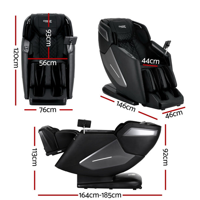 Livemor 4D Massage Chair Recliner SL Track Full Body Zero Gravity Massager Heated AI Body Scan REILY.