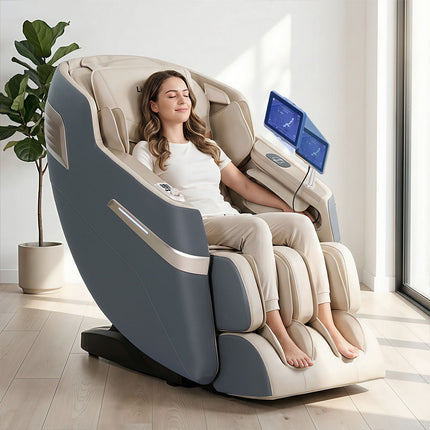 Livemor 4D Massage Chair Recliner SL Track Full Body Zero Gravity Massager Heated AI Body Scan SINA.