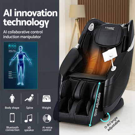 Livemor Massage Chair Electric Recliner Home 3D Massager Flynn.