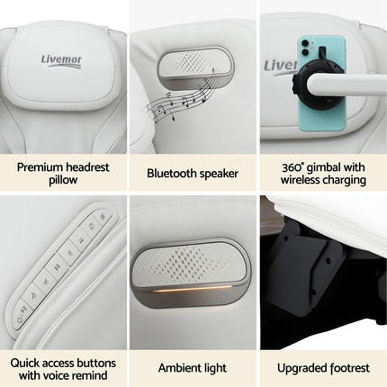 Livemor Massage Chair Electric Vibration Recliner Chair ZENO.