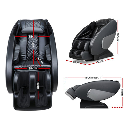 Livemor Massage Chair Electric Recliner Massager Black Ellmue.