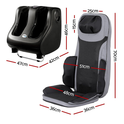 Livemor Full Back Massage Seat Cushion Heating With 360° Foot Massagers.