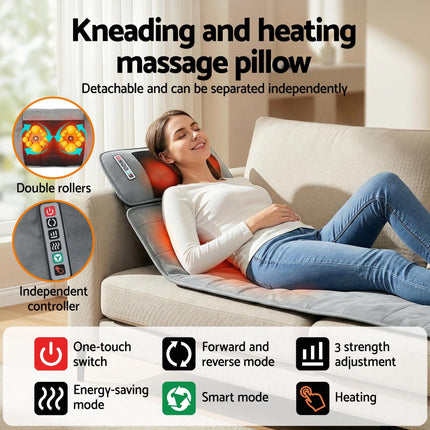 Livemor Massage Mat 10-nodes Vibration Heating Massage Cushion.