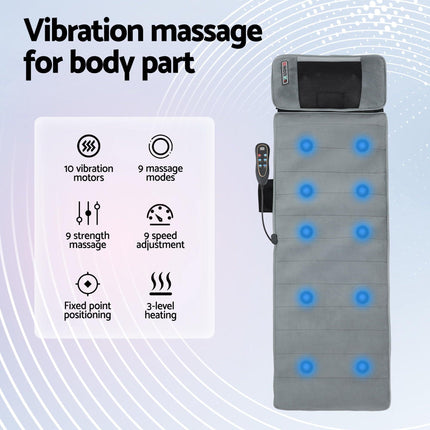 Livemor Massage Mat 10-nodes Vibration Heating Massage Cushion.